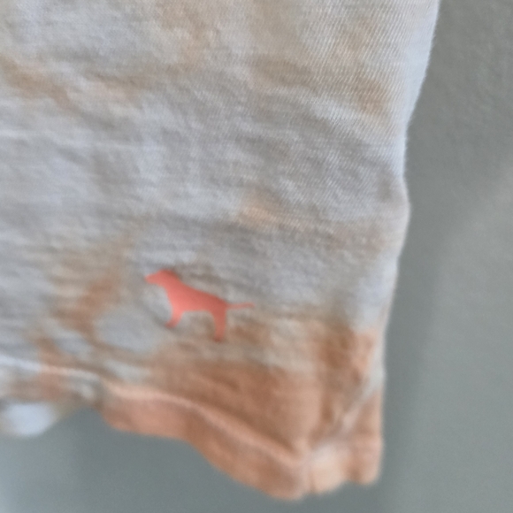 Victoria's Secret PINK lightweight tie-dye orange and pink tshirt Size XS - Picture 3 of 4